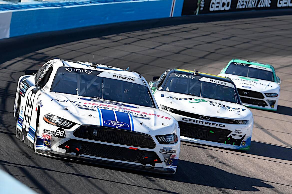 SHR's Chase Briscoe was sixth and Penske's Austin Cindric eighth, his fourth straight top-10 finish. SHR's Chase Briscoe was sixth and Penske's Austin Cindric eighth, his fourth straight top-10 finish.